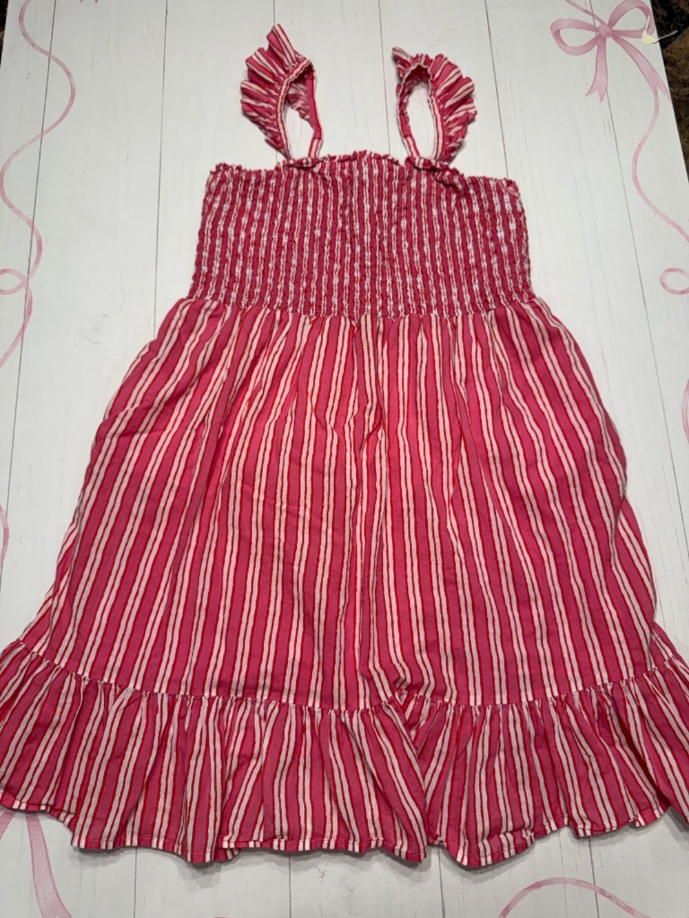 Vineyard Vines Painted Stripe Smocked Dress Size XL